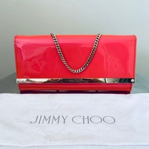 Jimmy Choo Wallet on Chain Candy Pink